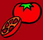 Dibujo Tomate pintado por Carlos