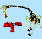 Dibujo Madagascar 2 Melman 2 pintado por Tin