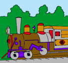 Dibujo Locomotora pintado por Rosa