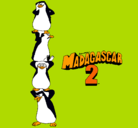 Dibujo Madagascar 2 Pingüinos pintado por cielo