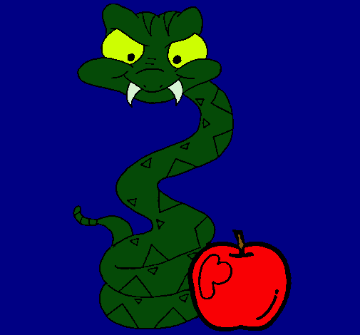 Serpiente y manzana