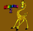 Dibujo Madagascar 2 Melman pintado por angelantonio