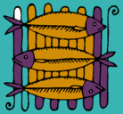 Dibujo Pescado a la brasa pintado por dayana