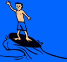Dibujo Surfista pintado por salvador