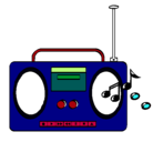 Dibujo Radio cassette 2 pintado por dani