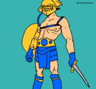 Dibujo Gladiador pintado por Tomas