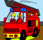 Dibujo Coche de Bomberos pintado por jasson