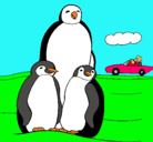 Dibujo Familia pingüino pintado por manuelaramirezmonsalve