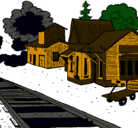 Dibujo Estación de tren pintado por natidesara