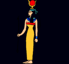 Dibujo Hathor pintado por ginagallina