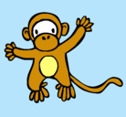 Dibujo Mono pintado por Adriana