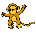 Dibujo Mono pintado por david