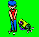 Dibujo Jugador de golf II pintado por chile
