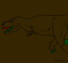 Dibujo Tiranosaurio rex pintado por santino