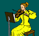 Dibujo Dama violinista pintado por LAREINAKAREN