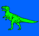 Dibujo Tiranosaurus Rex pintado por dinosaurio
