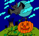 Dibujo Paisaje de Halloween pintado por DuuTaaN