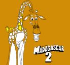 Dibujo Madagascar 2 Melman pintado por rocio