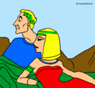 Dibujo César y Cleopatra pintado por karen