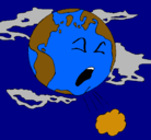 Dibujo Tierra enferma pintado por ian