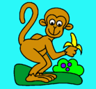 Dibujo Mono pintado por gregoris