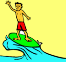 Dibujo Surfista pintado por santi