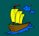 Dibujo Barco velero pintado por brayan