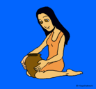Dibujo Mujer y jarrón pintado por MaiteLoKITA