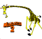 Dibujo Madagascar 2 Melman 2 pintado por luis.a