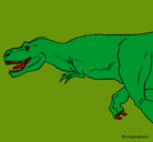 Dibujo Tiranosaurio rex pintado por POLLITOPINGÜIN