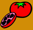 Dibujo Tomate pintado por luifer