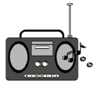 Dibujo Radio cassette 2 pintado por walter