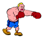 Dibujo Boxeador pintado por poppp
