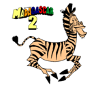 Dibujo Madagascar 2 Marty pintado por edwin