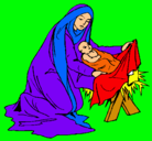 Dibujo Nacimiento del niño Jesús pintado por lobosombrayainara