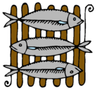 Dibujo Pescado a la brasa pintado por gabriel