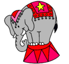Dibujo Elefante actuando pintado por shelbi