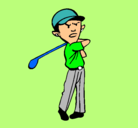 Dibujo Jugador de golf pintado por jimmy