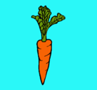 Dibujo zanahoria pintado por anita