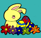 Dibujo Conejito de pascua pintado por lizeth