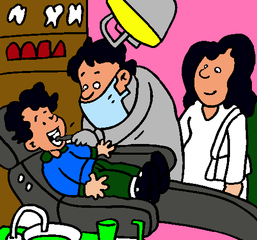 Niño en el dentista