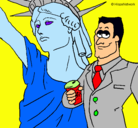 Dibujo Estados Unidos de América pintado por facundo
