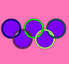 Dibujo Anillas de los juegos olimpícos pintado por danna