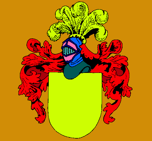 Escudo de armas y casco