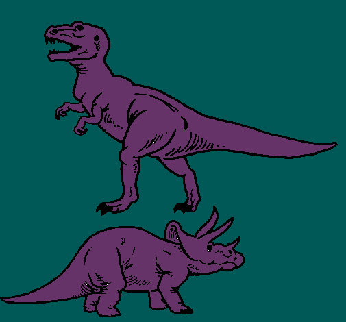 Triceratops y tiranosaurios rex