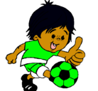 Dibujo Chico jugando a fútbol pintado por latortadeyulieth
