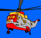 Dibujo Helicóptero al rescate pintado por debrian