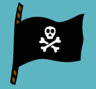 Dibujo Bandera pirata pintado por vicente