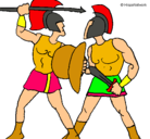 Dibujo Lucha de gladiadores pintado por alex