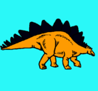 Dibujo Stegosaurus pintado por fabri